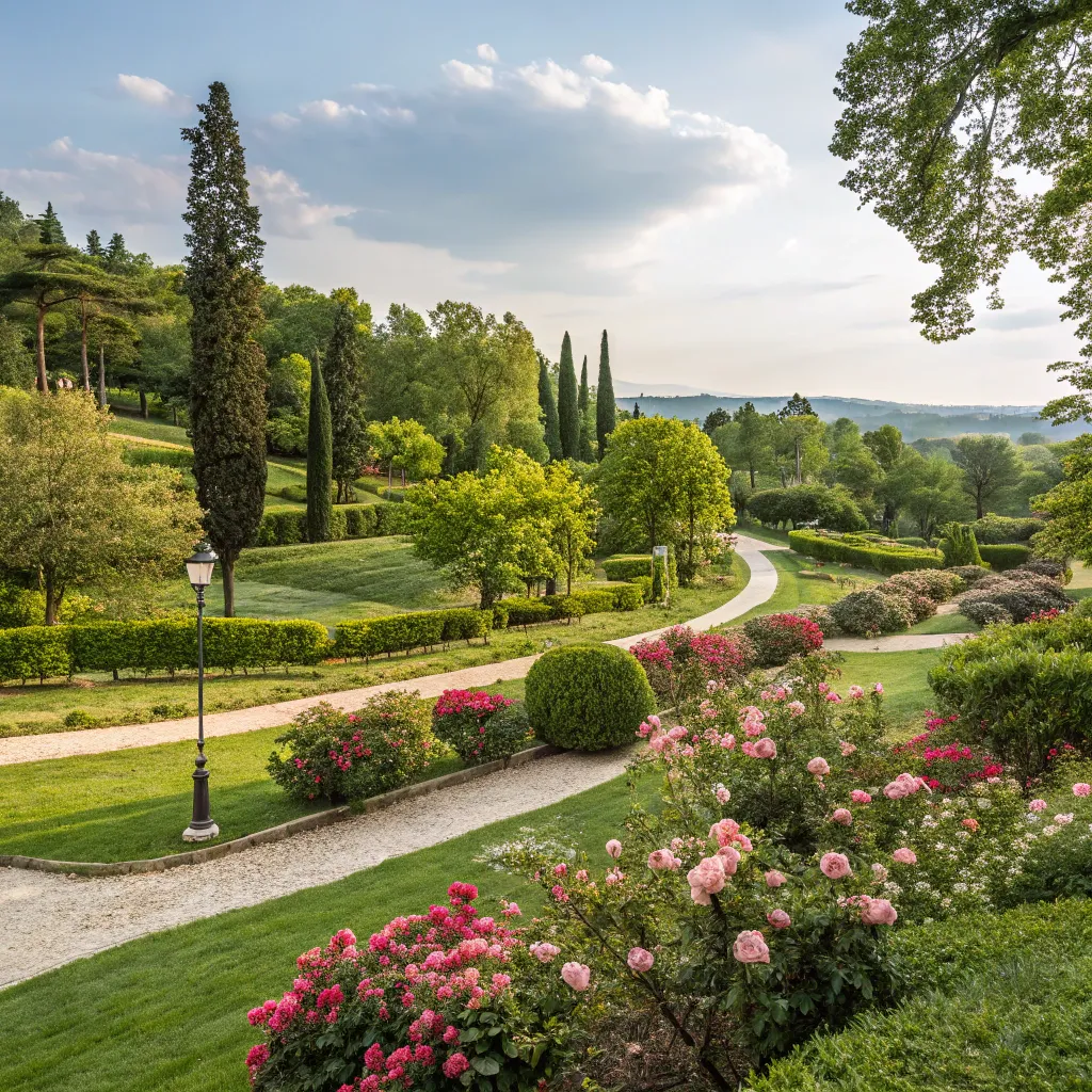 Beautiful public landscape with greenery